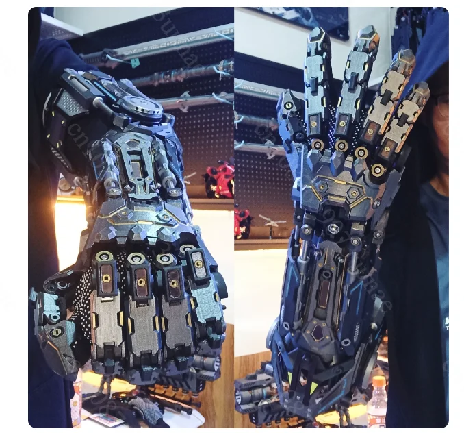 Wearable Mecha Exoskeleton Arm Gauntlet Sci‑Fi Mechanical Arm Armor Film Television Costume Prop for Cosplay Halloween