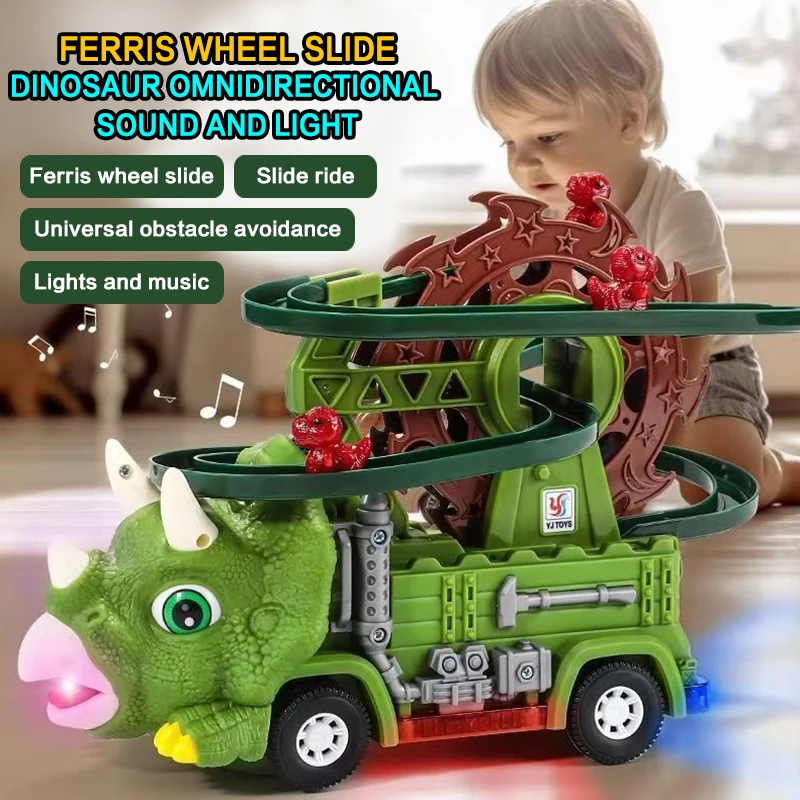 Elektryczny trójkątny smok - zabawka samochodowa z obrotowym diabelskim kołem dla dzieci, zabawka symulacyjna, idealny prezent dla niemowląt, chłopców i dziewczynek.