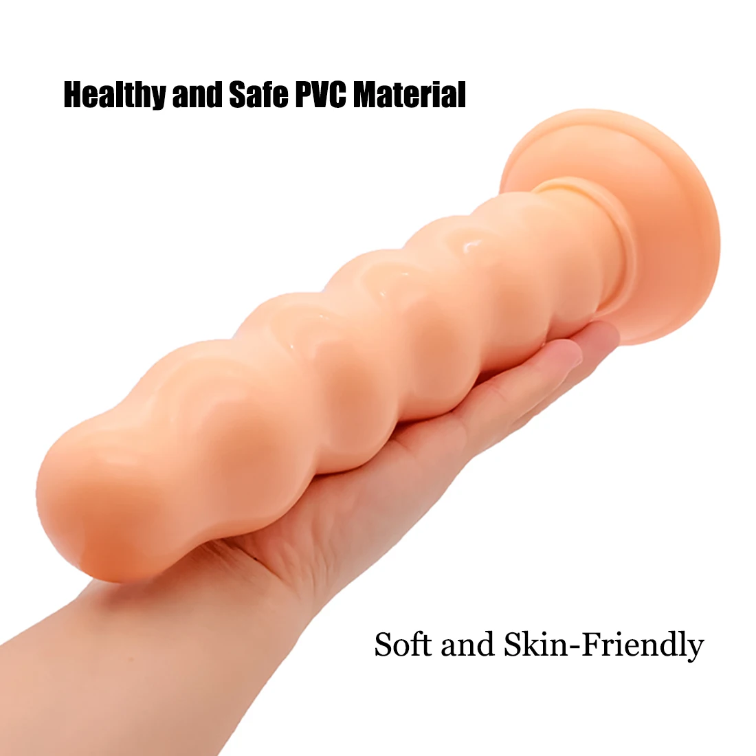 Huge Anal Plug Dildos Soft Beaded Anal Dilator with Suction Cup Stimulate Anus and Vagina Butt Plug Sex Toys for Women and Men