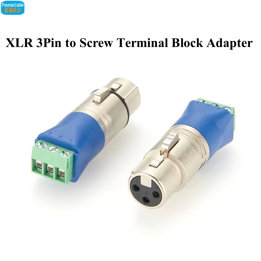 

XLR 3Pin Female to Screw Terminal Block Adapter XLR Solderless Terminal Board Converter for DMX Light Stage Light Audio