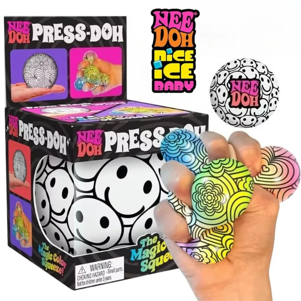 NeeDoh Color-changing Smiling Face Dough Stress-relief SqueezyToy Stress-relief Toy Squishy Fidget Toys Kawaii Girl Gift Trousse