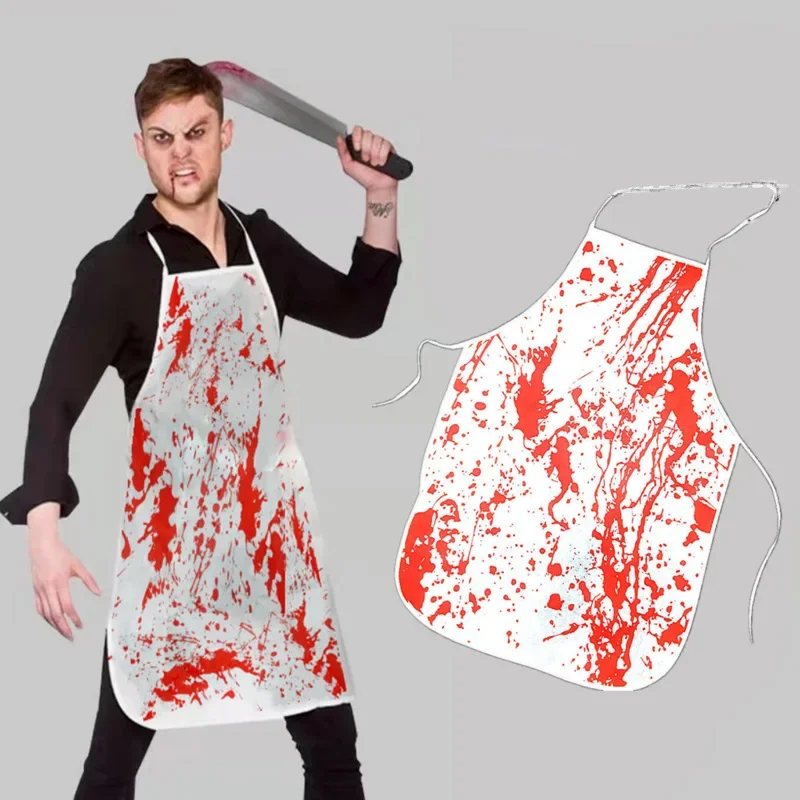 Halloween Party Dress Up Butcher Blood Apron Horror Party Apron Halloween Decorations Party Supplies Gift Party Supplies