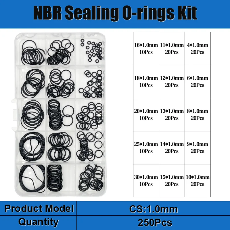 Gummi O Ring Dichtung Unterlegscheibe Sanitär Dichtung Ölbeständig Oring Automobil Sanitär Wasserhahn Wasser Reparatur Schwarz NBR Dichtung O-Ring – Detail 19