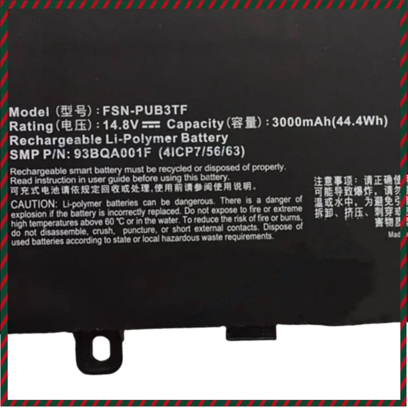 For MaiBenBen Jinmai S FSN-PUB3TF 93BQA001F Battery For Tongfang Fengrui U49F U49L-I4010045001 X30 U430 X1 U49F5 Super Sharp Z40