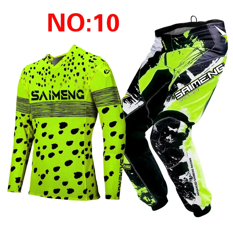 Maat 20 22 24 26 28 Saimeng Kinderen Enduro Motocross Gear Set Mx Jersey Broek Motorfiets Kits Mtb Off road Jeugd Racing Pak