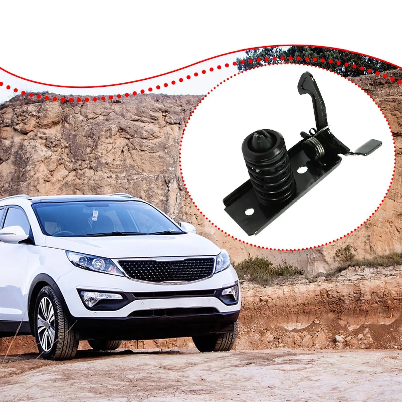 Pièces de réparation de plaque de verrouillage de gâche de capot 81135-1G000 pour capot moteur Rio 2006-2011