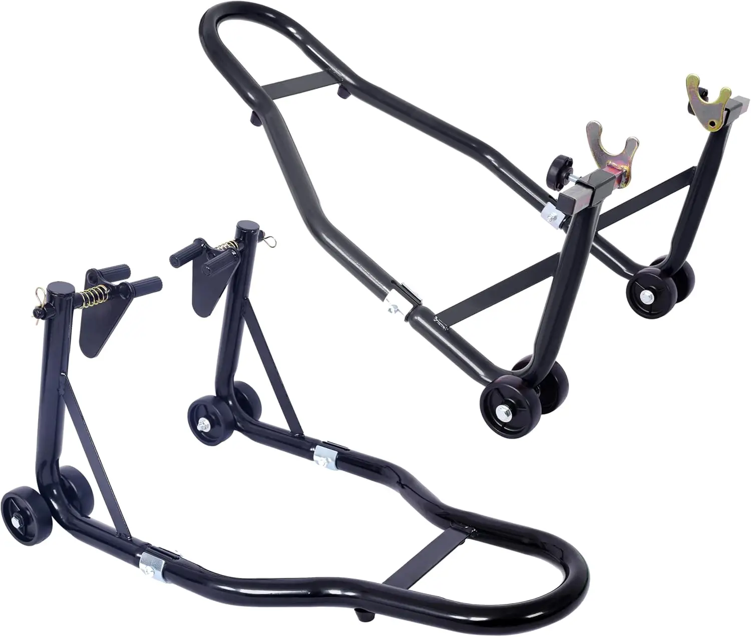 

Motorcycle Stands 1000 Lbs Capacity Front Rear Wheels Lift Combo Heavy Duty Paddock Stand for Sportbikes Dirt Bikes and Cruisers