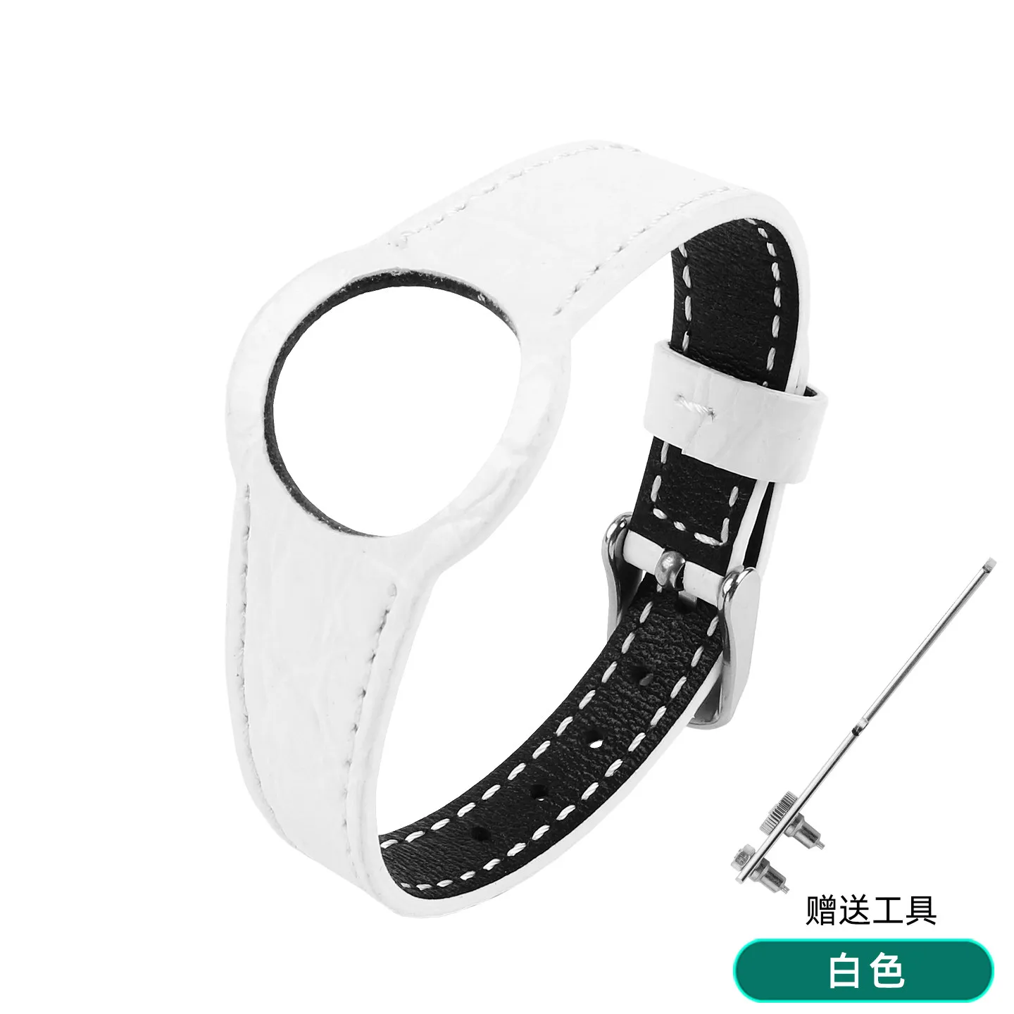 For Omega Retro One piece Genuine Leather Cradle Watch with Crocodile Leather Special Strap for Men and Women Replacement Bracel