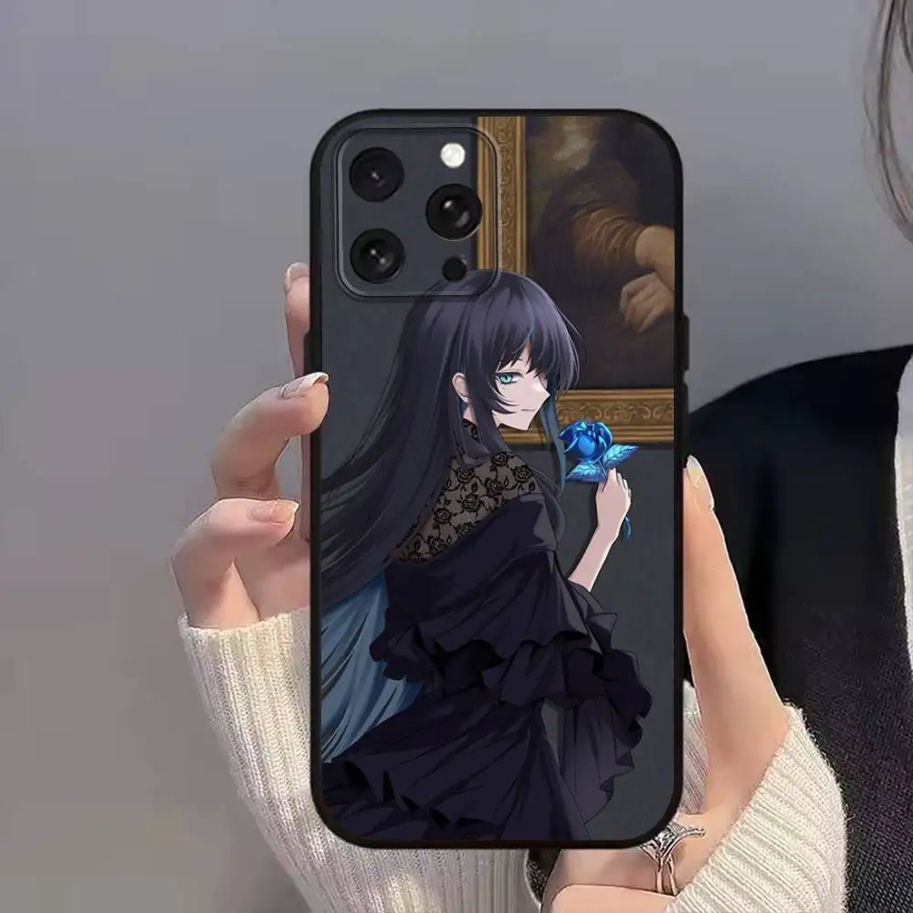 حافظة هاتف A-Ado Kyogen U-Uta الشهيرة لهواتف iPhone 11,12,15,16,17,13,14,Pro,Max,Plus,E,Mini,Air,SE4 صندوق ناعم أسود