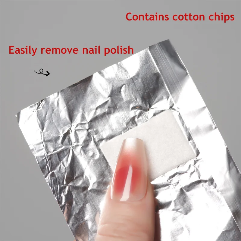 50/100PCS Folie Nagel Wraps Gel Nagellak Remover Folie Wraps voor Nagels Losweken Gel Remover met Wattenschijfje Verwijderen Nagellak