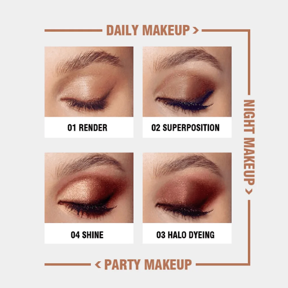 Taupe Glow Eyeshadow Palette Matte & Metallic Pearl, Waterproof Long Wear, Eye Brighten & Face Conceal, Valentine Gift