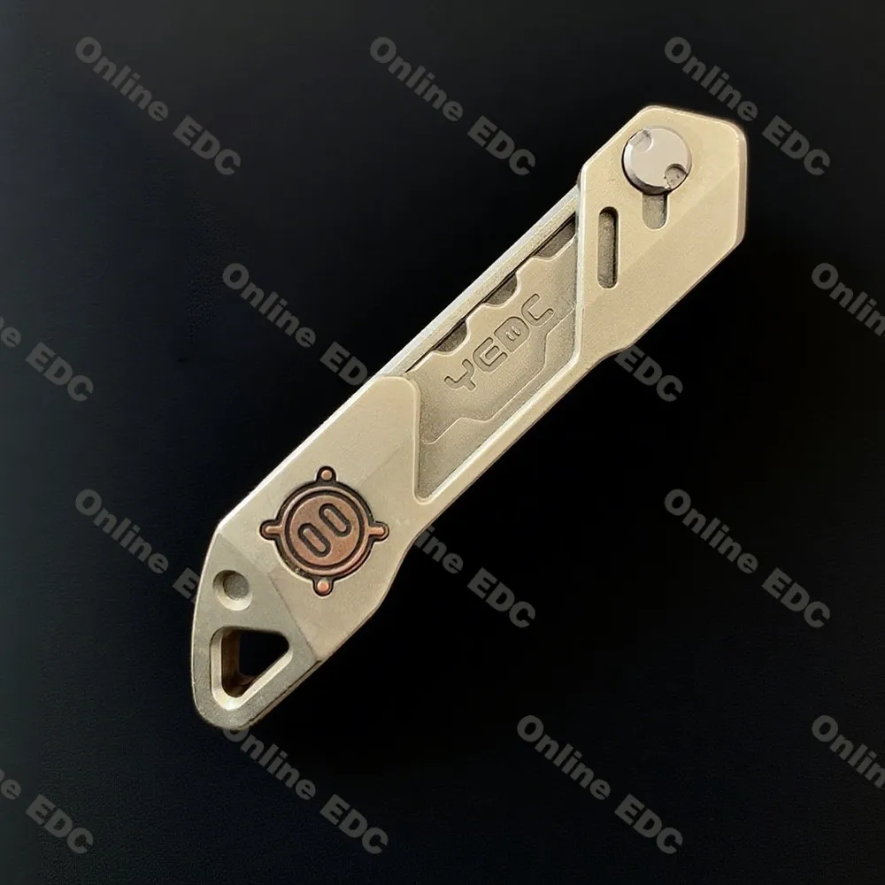Gebruikt EDC Speelgoed YEDC Cupronicked Razor Limiet Push Slider Metalen Fidget Speelgoed Voor Volwassenen Nieuwigheid Antistress Speelgoed