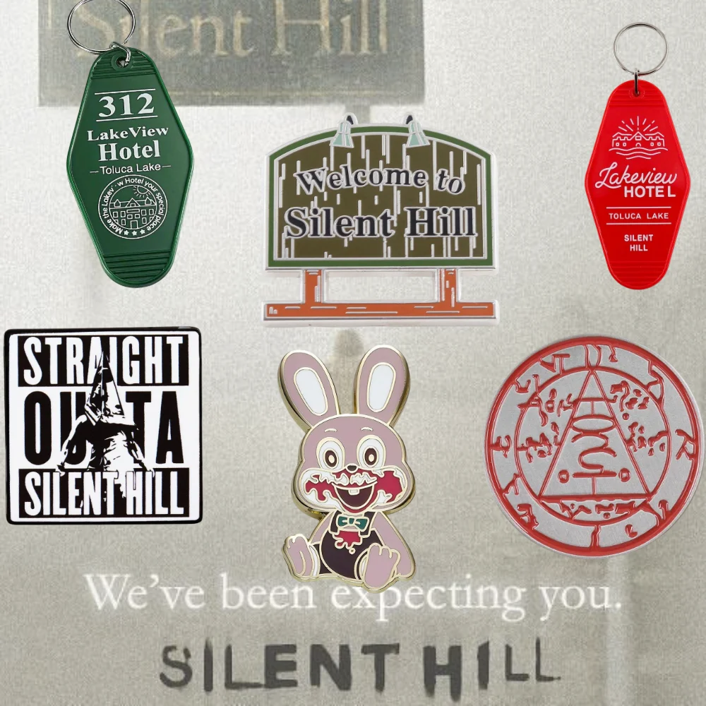 Silent Hill Lake View Hotel 312 Enamel Pin Horror Game Lapel Badge Vintage Motel Room Card Pendant Brooch Fans Gift Acc