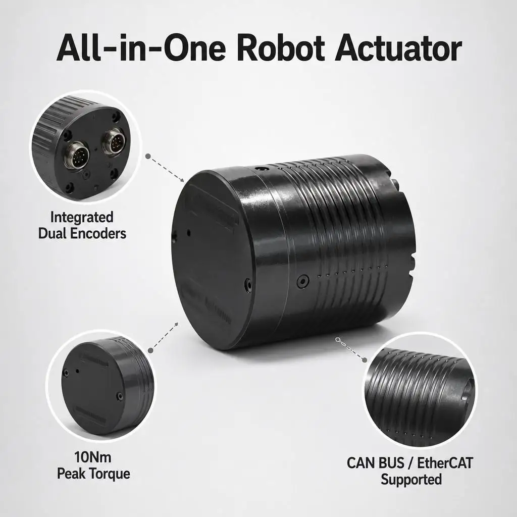 PrimoPal Integrated Servo Joint 24V 4N.m Gear Ratio 12.6:1 EtherCAT Frameless Brushless Motor for Collaborative Robot Joint