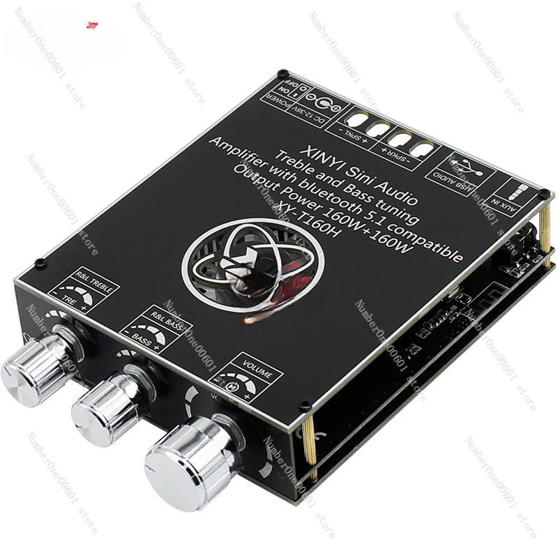 Hifi Level Bluetooth 5.1 Digital Amplifier Board, High-power 2 * 160W Stereo Lossless USB Flash Drive, AUX Audio Playback