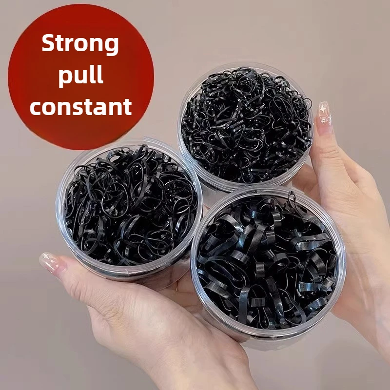 

500Pcs Boxed Thick Girls Hair Ties Set - Colorful Elastic Soft Rubber Bands Ponytail Holders & Headbands for Kids Accessories