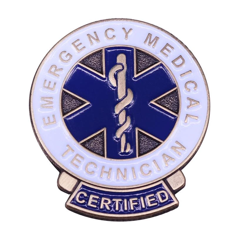 Star of Life Enamel Pin Certified Emergency Diabetic Medical Alert Badge Brooch Doctor Nurse Patient Present Jewelry Accessories