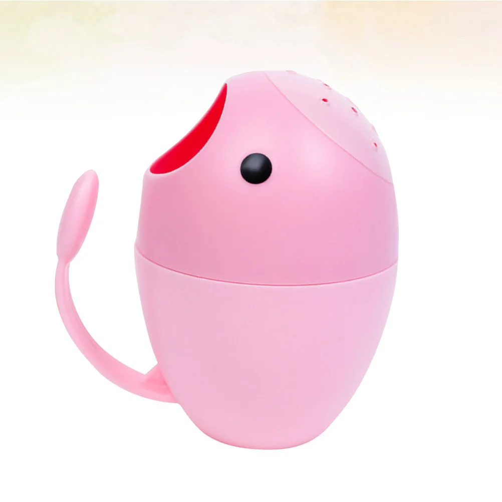 Baby Shower Water Spoon Shape Bath Flusher Big Inject Mouth Design Baby Shampoo Cup Bath Wash Water Cup Home Travel