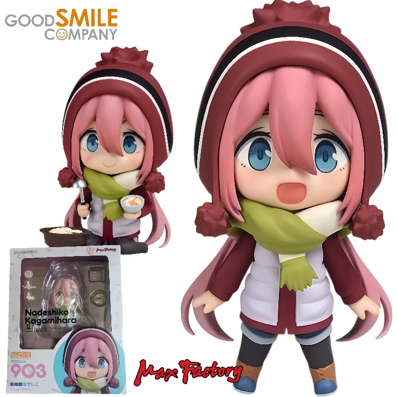 Max Factory Nendoroid #903 Kagamihara Nadeshiko Yuru Camp Q Version Action Figure Anime Model Desktop Display Ornament