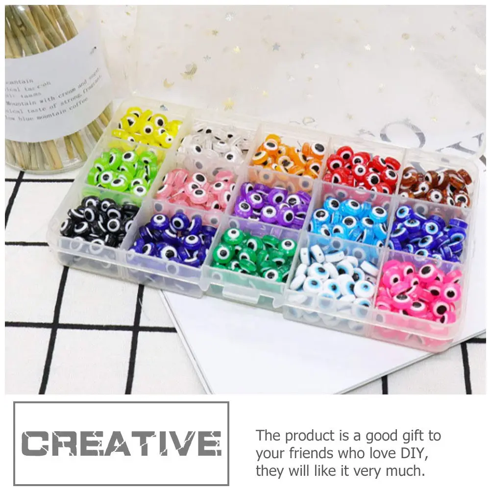 

Resin Eye Pattern Spacer Beads Creative Oblateness Design for Jewelry Making DIY Bracelets Necklaces Accessories