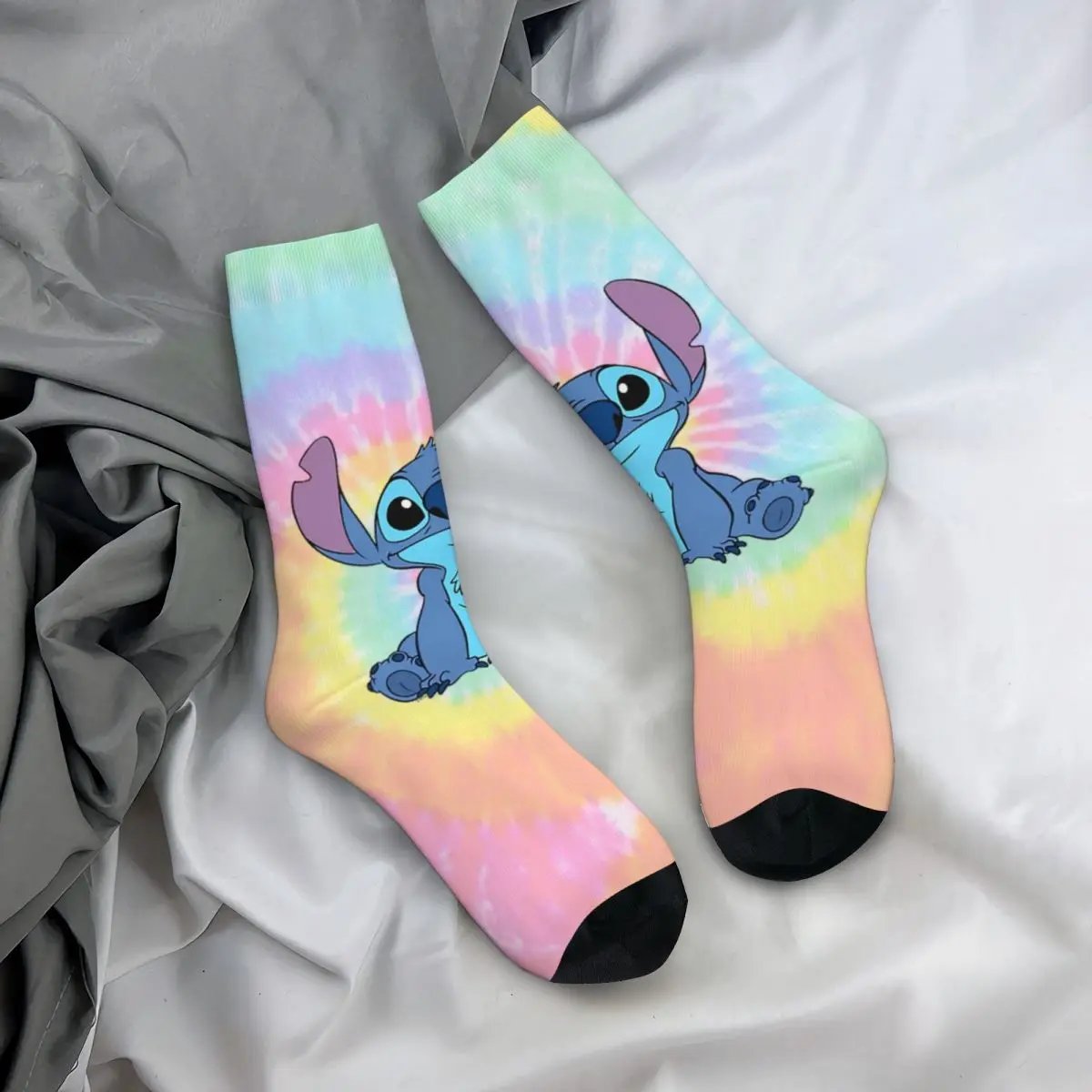 Men Women Kawaii Socks Colorfull Stitch Cute Accessories Super Soft Socks Suit For Spring Autumn Winter