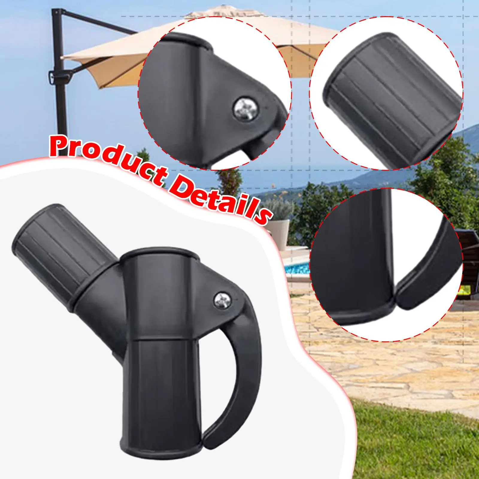 Patio Umbrella Accessories Practical Lightweight Sturdy Manual Tool Lifting Fixed Handle for Party Backyard Deck Balcony Outdoor