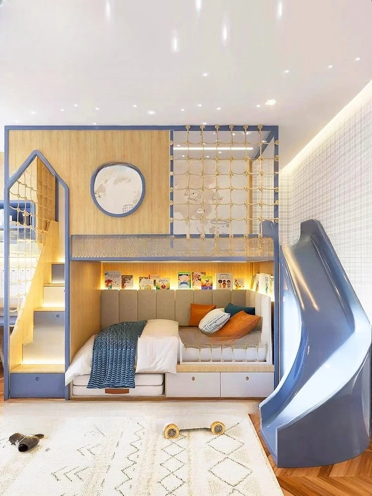 Casa da gioco per cameretta per bambini, cameretta per ragazzi letto su e giù 1 metro 2 lettiera b ed, base segreta per bambini be d cur ved sl ide