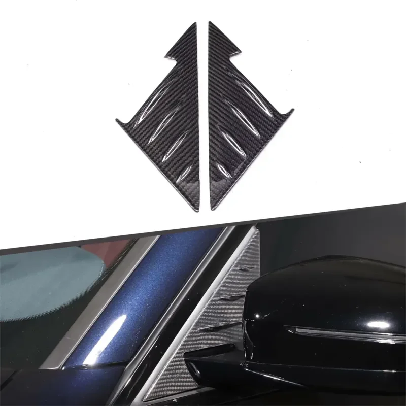 A Pillar Dry Carbon Fiber Triangle Trim Exterior Upgrade Accessories for G87 M2 2022+