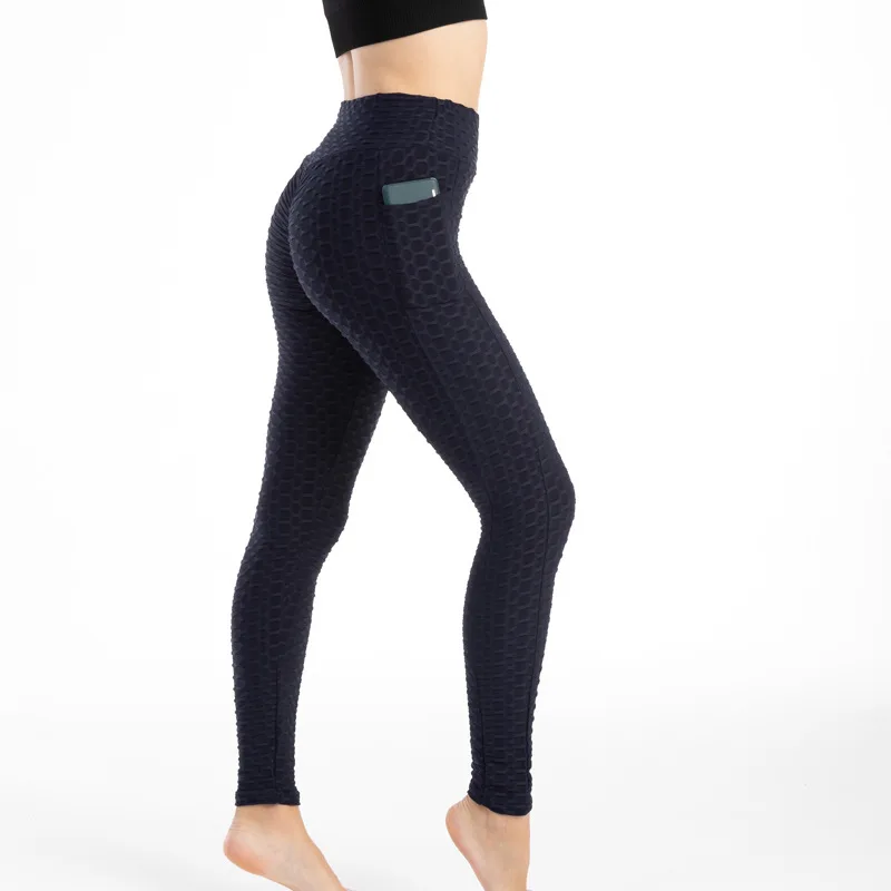 Women Pocket Bubble Fitness Leggings Image 16