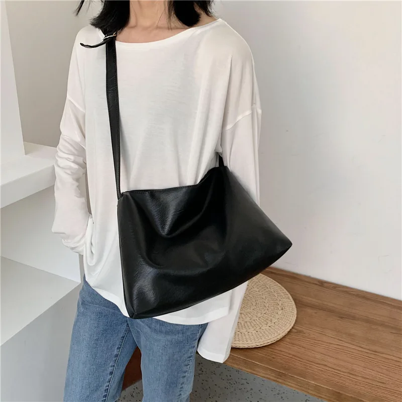 Fashion Women Messenger Bag Large Capacity Ladies Daily Casual Tote Soft PU Leather Female Big Shoulder Bags Purse Handbags