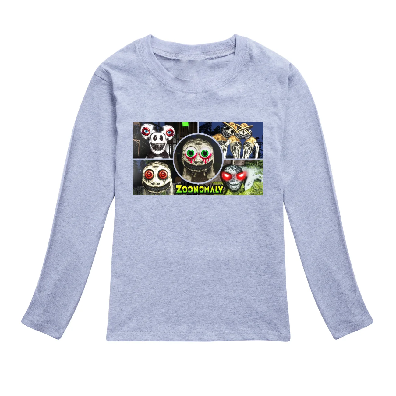 ZOONOMALY-T-shirt à Manches sulfen Coton pour Enfant Garçon et Fille, Vêtement de Loisirs, Nouvelle Collection Automne 2024