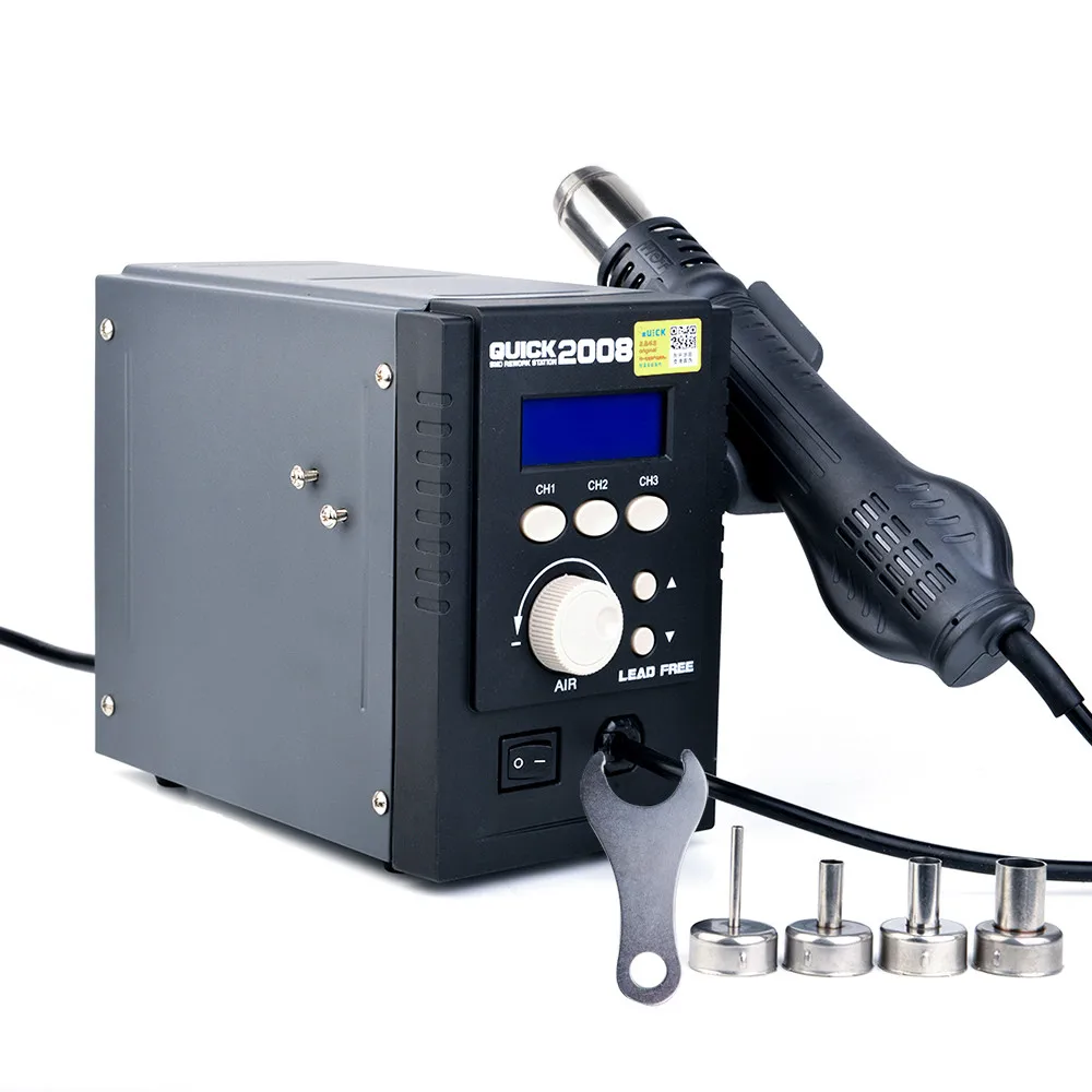 

QUICK 2008 digital display hot gun welding rework welding station mobile phone repair Air Gun