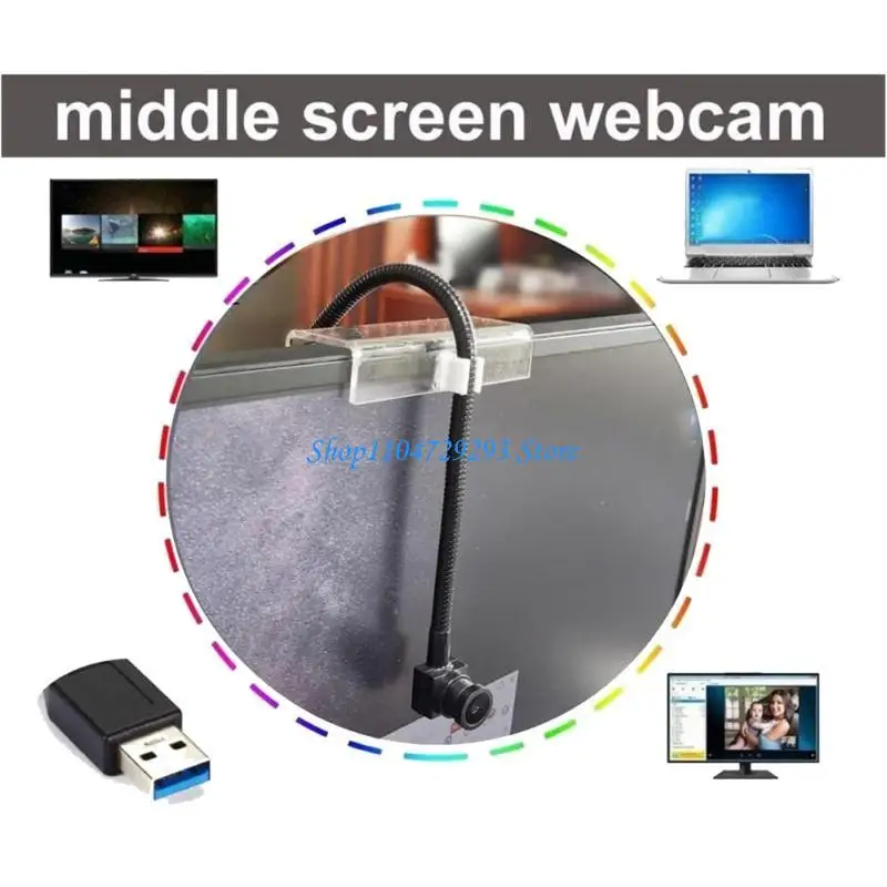 

Y2GD Noise Cancelling USB Conference Webcam 200MP Sensorings Screen Mount Design