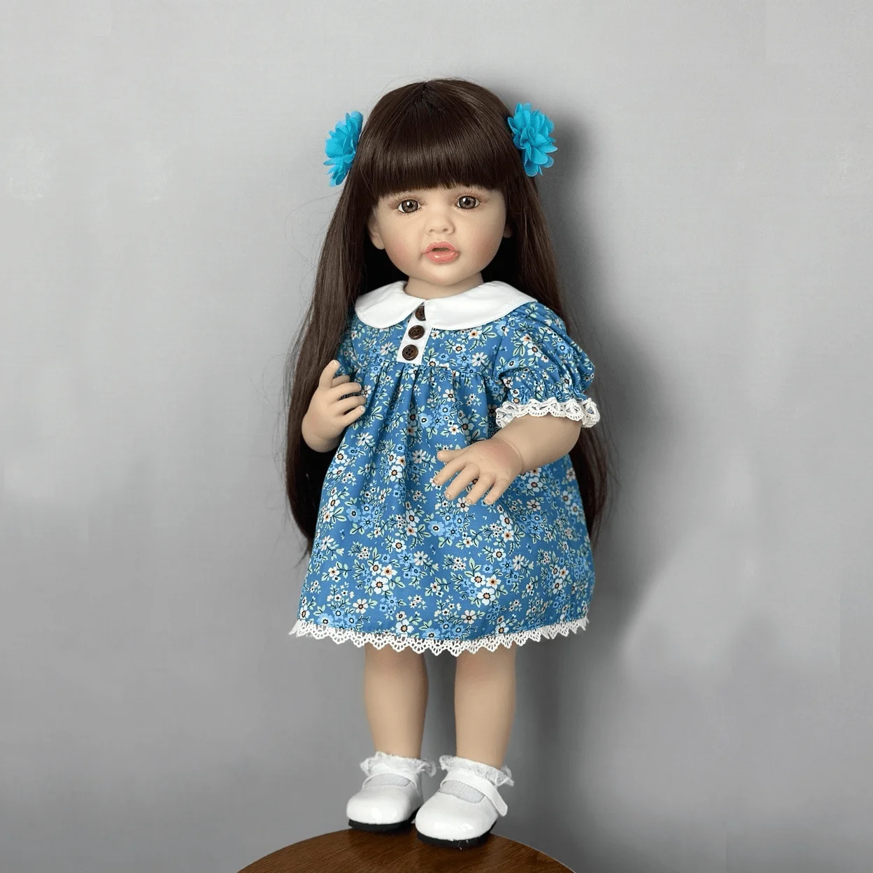

BZDOLL Soft Full Vinyl 55cm Reborn Baby Doll Toy Lifelike 22 Inch Princess Toddler Art Bebe Birthday Gifts for 3+ Kids