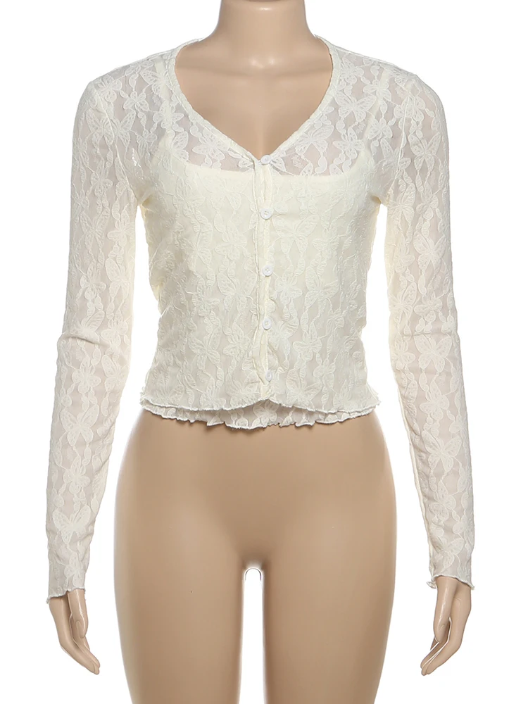 

Whatiwear, сексуальный прозрачный комплект из 2 предметов, женский однобортный кардиган, футболки + жаккардовый камзол, осенний тренд, элегантная уличная одежда