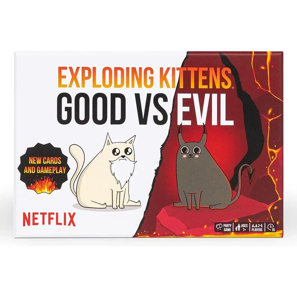 Good vs Evil 55 Cards Elevate Exploding Kittens Family Games for Kids and Adults Funny Card Games Board Game