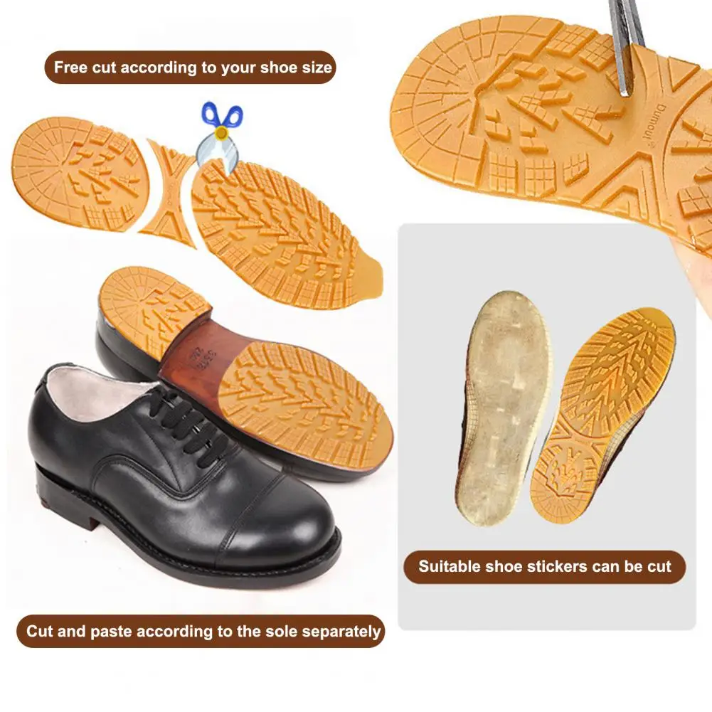 ยางรองเท้า Soles รองเท้าเปลี่ยนยางกันลื่นรองเท้า OUT Soles ตัดได้อย่างอิสระ GROUND Grip Sole Protector รองเท้าผ้าใบซ่อม