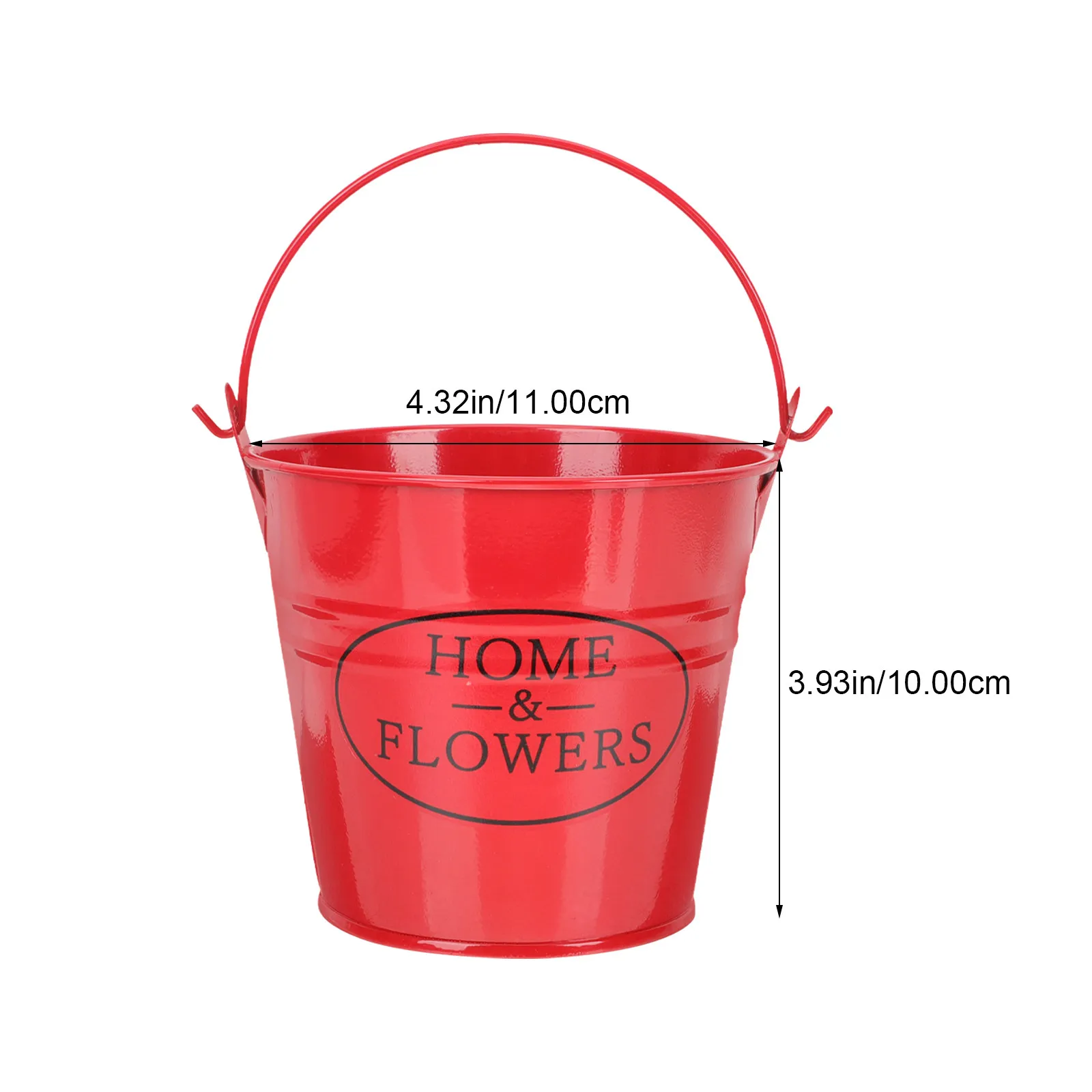 4Pcs Retro Iron Flowerpot Multi-Purpose Succulent Plant Pot Rustic Metal Flower Bucket for Home Office Decor Vintage Floral Vase
