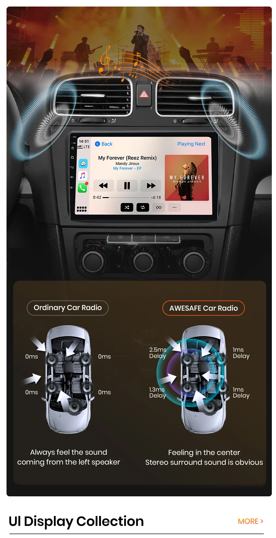 AWESAFE 9-Zoll-Android-Radio für Opel Combo Corsa Tigra 2001-2011, kabelloses CarPlay & Android Auto, GPS-Navigation, Multimedia, Unterstützung für Lenkradsteuerung, Subwoofer, Verstärker, Rückfahrkamera, mit CAN-BUS Plug-and-Play, DAB+ Digital-Autoradio, 2-DIN-Autoradio-Stereoanlage – Detail 19