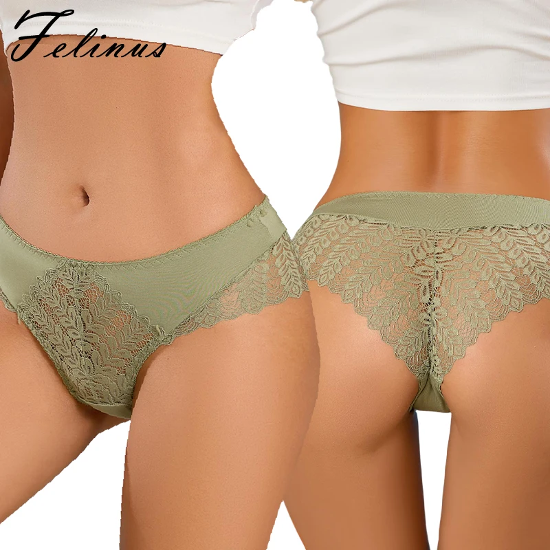 Felinus Neue Stil Sexy Blattförmige Spitze Unterwäsche Hohl-out Dessous Versuchung Dessous Hüfte Heben Eis Seide Dreieck Höschen