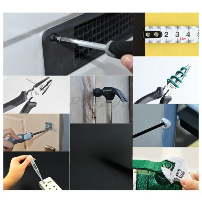 10pcs Home Tool Set Multi Functional Hardware Kit Electrical Tool Bag Set Manual Tool Set