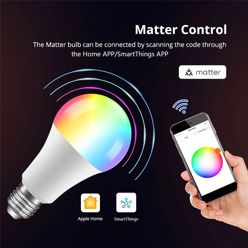 مصابيح كهربائية ذكية واي فاي LED لمبة 9 واط RGB التحكم الصوتي واي فاي لمبات ذكية تعمل مع Homekit Alexa Google Home