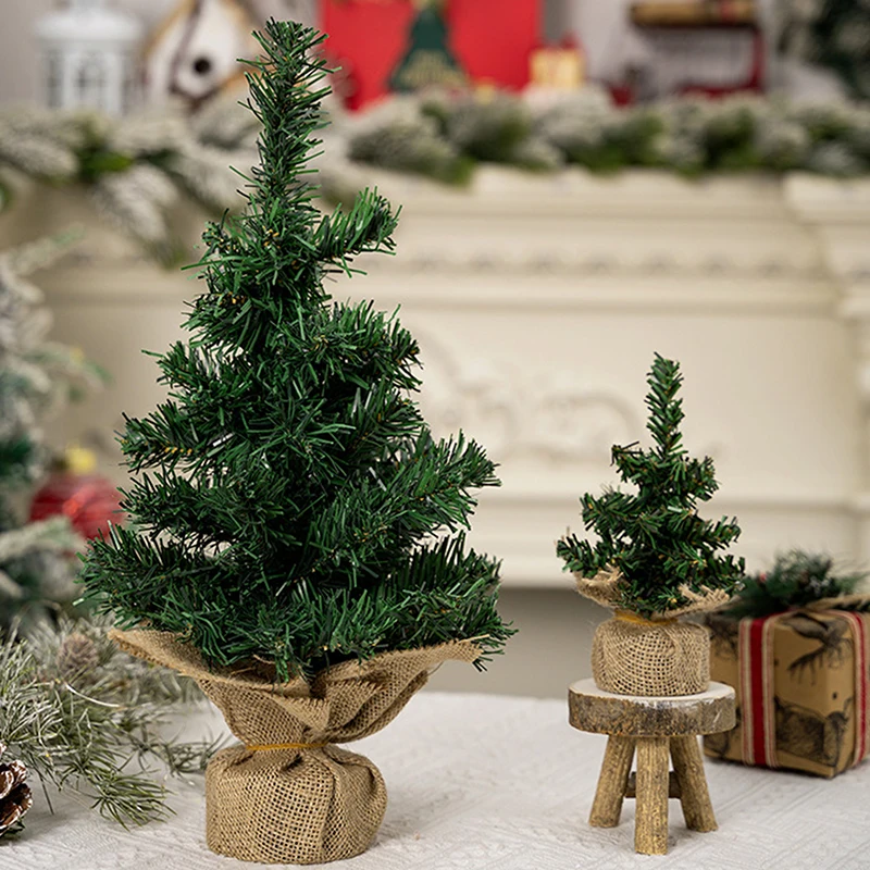 15/20/30/40CM Christmas Tree Desktop Ornament Mini Xmas Trees For Home Decoration New Year Christmas Gift