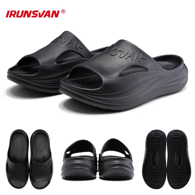

IRUNSVAN Non-Slip Slide Fashion Slippers for Women and Men Anti slip and wear-resistant Design with Cushioned Sole Sport Slipper