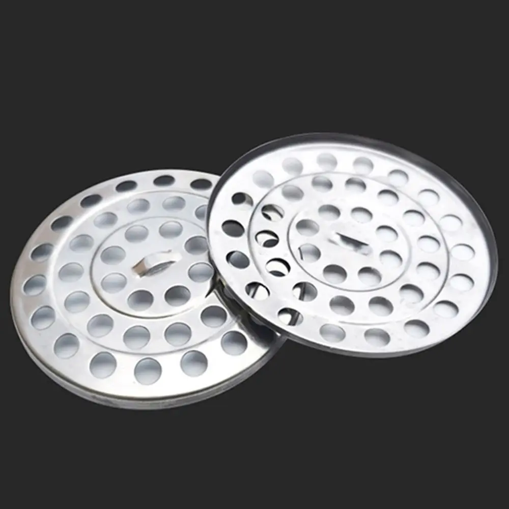 Couvercle de Drain de Sol Rond en Acier Inoxydable, Anti-Evergging, Isolation du Réseau, Crépine de Douche pour Pièces HOHardware, 5 Pièces