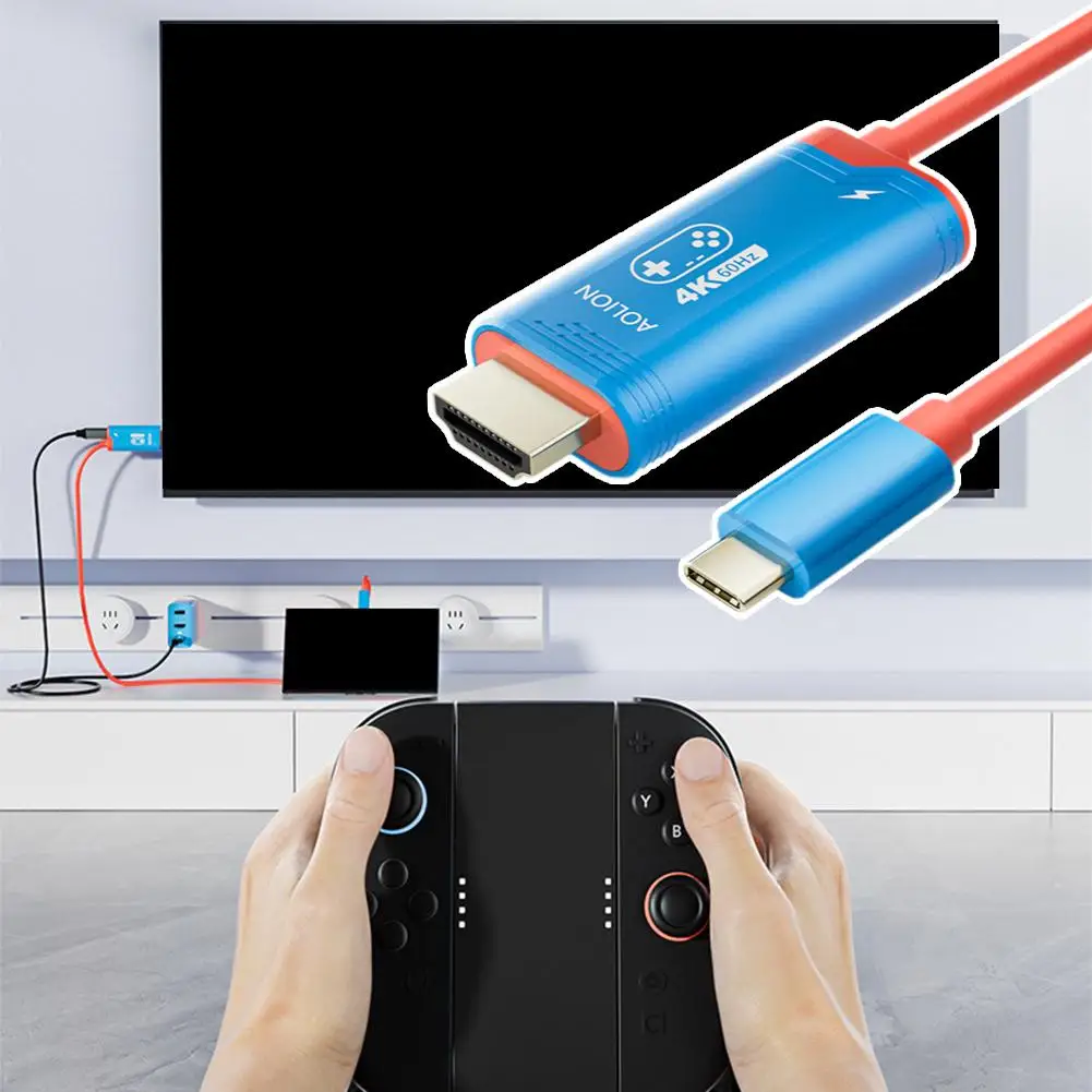 Cable tipo C a HDMI de 2M para Cable de proyección Switch2 HD HD 4K/144Hz para Cable de proyección de pantalla Universal ROG ALLY