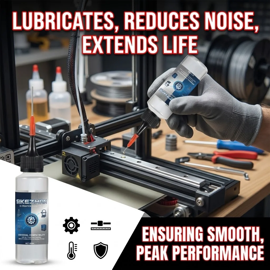 

3D Printer Lubricating Oil – Precision Lubricant for Linear Rails, Screws and Bearings, Reduce Friction and Noise