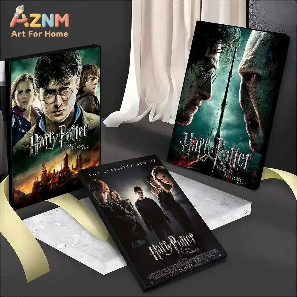 AZNM Fantasy Movie Poster Canvas Wall Art, Classic Film Character Print, Unframed Canvas Painting for Living Room Bedroom Home D