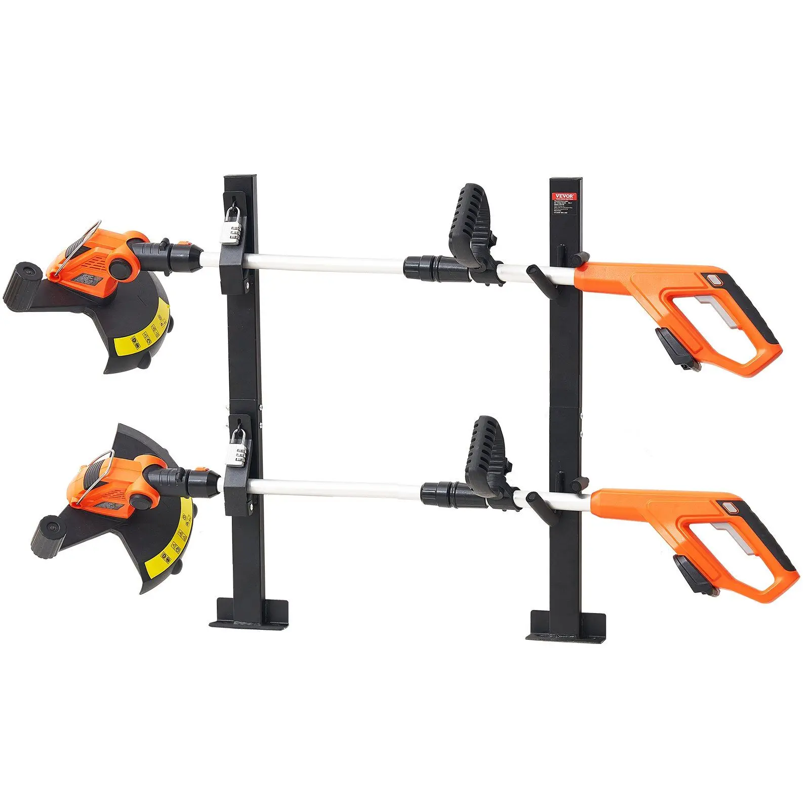 Stojak na podkaszarki montowany na przyczepce, mieści 2 podkaszarki, zamek ze stopu cynku, lekki, ale wytrzymały transportownik narzędzi ogrodniczych