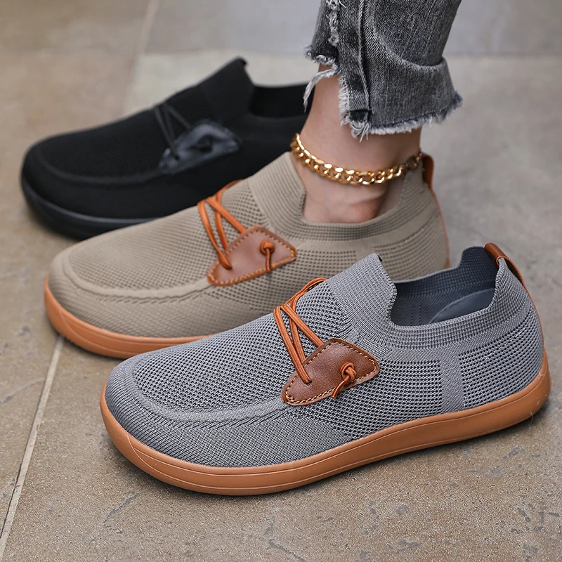 Chaussures de marche à un pied pour hommes, chaussures de course antidérapantes à pied large, chaussures de Fitness respirantes, légères, de sport, de Tennis